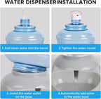 Kenond Water Dispenser Station for Large Dogs,3 Gallon/11L Gravity Automatic Feeder, Dog Water Bowl Dispenser,Large Size Dog Drinking Fountain