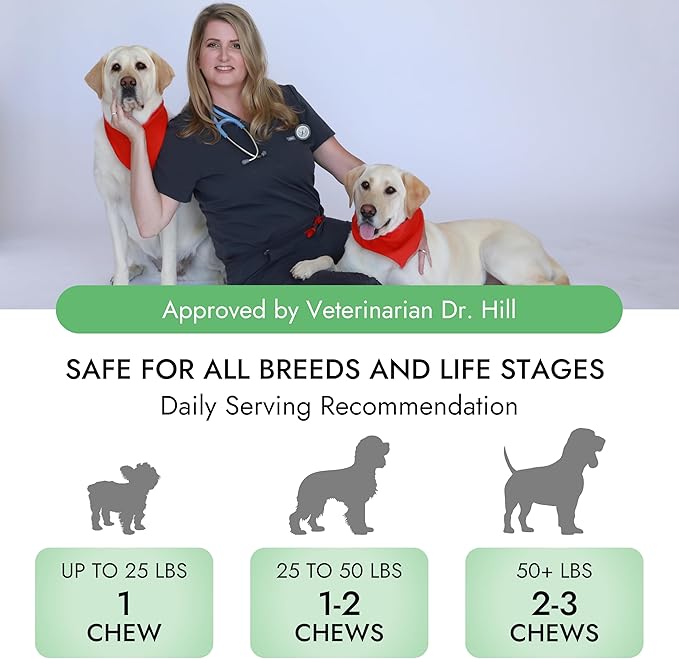 Pet Vet Allergy Relief Chews for Dogs (Beef Liver) – Itchy Skin Relief for Dog Allergies – Skin Irritation Treatment, Allergy Chews, Pet Probiotics – Dog Health