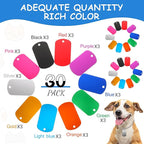 Ferraycle 300 Pieces Aluminum Dog Tags, Blank Discs for DIY Decorative Craft Pet Tags, Metal Stamping, Multicolor, 50 x 29 x 1 Mm, 3 mm Hole