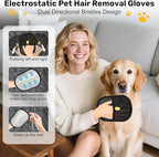 2Pcs Pet Hair Removal Glove for Dogs and Cats, Reusable Electrostatic Gloves Brush for Pet Hair Removal Grooming, Pet Hair Remover Tool for Clothing, Couch, Carpet, Car Seats,Furniture