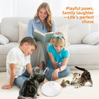 Cat Toy 3in1 Automatic Interactive Wand Toy for Indoor Cats,Moving Butterfly&Glowing Feathers Speedy Tail,Rechargeable Cat Enrichment Toys for Kittens