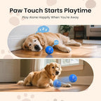 Smart Interactive Dog Toy Ball - Auto Bouncing & Rolling, Chew-Resistant E-TPU Material, 3 Interactive Modes, IPX7 Waterproof, Smart Chase Pet Toy Ball for Medium and Large Dogs (Blue)