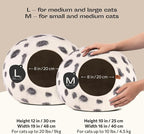 MEOWFIA Cat Cave – Premium Felt Cat Bed for Indoor Cats, Handmade 100% Merino Wool (Vivid Shades) (Large, Snow Leopard)