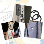 12 Pack Dog Tag Silencers Rubber Dog Tags Cover ID Tags with 4 Stainless Steel Chain Black Army Engraved Dogs Tag Pet ID Protector to Reduce Noise Black