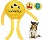 Fida Dog Chew Toys for Aggressive Chewers(3in1), Squeaky Dog Toys for Large Dogs, Interactive Dog Toys to Keep Them Busy, Dog Ball for Small, Medium and Large Dogs(Yellow)