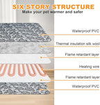 Bestio Cat Heating Pad,Medium 18x18 in Dog Heating Pad,Electric pet Heated pad with Adjustable Thermostat (1-24 Hours),Cat Heating Pad Indoor for Puppy with One Blue Plush Cover