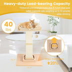 Cat Scratching Post,Heavy Duty and Thicker Scratching Posts for Indoor Cats Adults, Cat Scratcher with Cat Perch, Tall Cat Scratching Post with Bed, Removable Cover, 28 inches