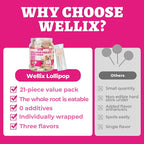 Wellix Freeze Dried Dog&Cat Treats - High Protein Chicken Recipe Lollipop Cat Treats - Three Flavors (Cat Grass, Dragon Fruit, Goat Milk) - Low Calorie Training Treats 21pcs