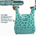 100 Count Extra Large Dog Poop Bags with Handle, fit for Swivel Bin Pooper Scooper,CornStarch Based Heavy Duty and Leak-Proof Waste Bags for Dog & Cat Litter(Lavender Scent)