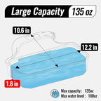 135OZ Automatic Water Dispenser for Large Dogs Patented Outdoor Dog Water Bowl Dispenser Automatic Dog Feeder Fit 3/4'' GHT Faucet Dog Waterer Include Water Hose Extra-Large Drinking Area