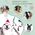 3-Pack Heavy Duty Dog Rope Toy, Tough Chew Toys, Durable Interactive Tug of War &Teeth Cleaning Ropes for Large and Medium Aggressive Chewers (3-Pack, Large)