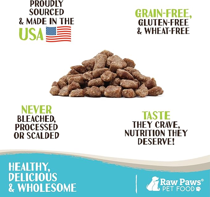 Raw Paws Freeze Dried Dog Food & Cat Food - Beef Recipe, 16-oz - Made in USA - Freeze Dried Raw Dog Food - Raw Food for Dogs - for Cats