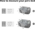INVENHO XX-Large Dog Bed Rectangle Washable Orthopedic Soft Calming Sleeping Durable Pet Cuddler with Anti-Slip Bottom