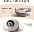 Cat Cave Bed -Handmade Wool Cat Bed Cave, Cat Bed Cat House, Felt Cat Caves for Indoor Cats and Kittens