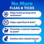 Flea Treatment for Cats - Natural Flea and Tick Prevention Supplement for Cats, Kittens - Chewable Daily Oral Pills with Vitamins - 135 Soft Chews - Dental Treats, Digestive Health, Immune Support