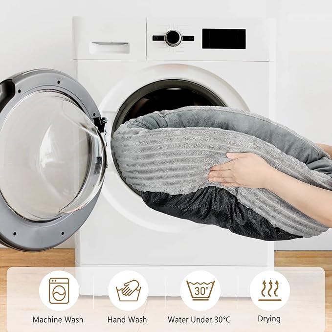 Cat Bed, Cat Bed for Indoor Cats, 20’’ Donut Cat Bed for Cats and Small Dogs, Washable Round Pet Bed, Indoor Use