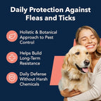 Vets Preferred Flea and Tick Prevention for Dogs Chewable - Daily Defense Without Harsh Chemicals - Immune Support & Antioxidant Protection - Beef Flavored - 90 Soft Chews