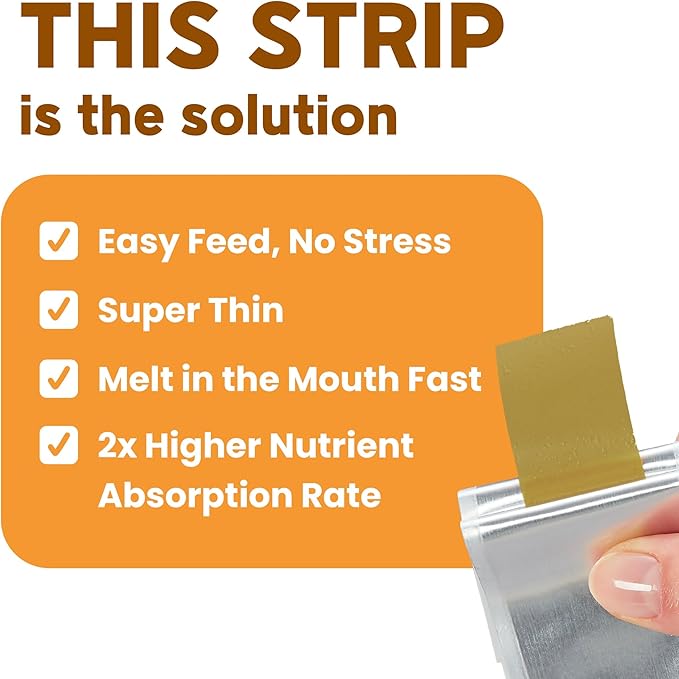 NeLM Supplements & Vitamins for Dogs - Mouth Dissolving Strips - Multivitamin, Eye, Hip & Joints, Gut, Dental Support - Pet Health Supplies - 30 Stips(Pack of 1) (30 Strips (Pack of 1), Multivitamin)