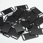 StayMax Aluminum Engraving Blanks Tags Stamping Blanks Tags Blank Dog Tag Pet ID Tag 25 Pieces (Black)