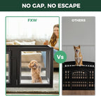 FXW AuraSpace Acrylic Indoor Dog Playpen for Puppies and Small Dogs, 24 Inch, 6 Panels, Black