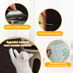 Cat Scratch Mat,118.5"x17.4" Trimmable Self-Adhesive Cat Scratch Furniture Protector, Sticky Cat Scratcher Wall Mat, Covering Cats Tower, Couch Protector from Cats Claws (Brown)