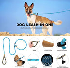 lynxking Slip Lead Dog Leash Reflective, Heavy Duty Comfortable Strong Rope for Large Medium Small Dogs No Pull Pet Training (Light Blue, 2PCS Large 1/2in x 6ft)