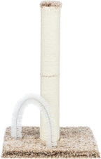 TRIXIE Lola Scratching Post with Grooming Brush, Durable Sisal, 24-in Tall, Brown