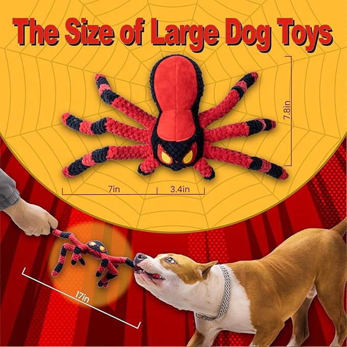 LEGEND SANDY Dog Toys for Aggressive Chewers, Large Dog Toys to Keep Them Busy, Interactive Pet Toys, Squeaky Puppies Toys, Tug of War Puppy Toy, Crinkle Doggeis Toy