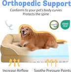 Washable Orthopedic Large Dog Bed - XL Large Dog Bed with Removable Bolsters Cover Foam Support Big Dogs Beds Non-Slip Bottom & Waterproof Pet Beds