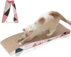 ComSaf Cat Scratcher Carboard Pad 32"x10", Large Cat Scratcher Bed for Indoor Cats, Durable Cat Scratching Board, Recycle Cat Scratch Pad for Adult, Big, Medium, Small Cats Lounger