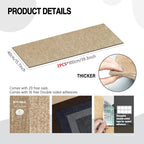 2Pack Total 78.7"x15.8" Cat Scratch Mat for Cat Couch Furniture and Wall Protector | Trimmable Self-Adhesive Carpet Climb Cat Scratcher for Covering Cat Tower and Replacement Pads (Khaki)