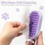 Steam Brush for Cat & Dog – 3-in-1 Spritz Pet Spray Hair Removal Comb for Grooming & Shedding Steam – Water Brush for Long