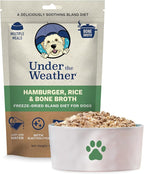 Under the Weather Bland Diet for Dogs | Easy to Digest for Sick Dogs | Always Be Ready | Contains Electrolytes - Natural Freeze Dried 100% Human Grade Meats| 1 Pack- Rice, Hamburger & Bone Broth - 6oz