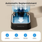 Gardner Pet Automatic Dog Water Dispenser Gravity Waterer with Stainless Steel Bowl Water Dispenser 6.5L Large Capacity Water Feeder for Dogs Cats Pets, BPA-Free Noise-Free (Black, 6.5L)