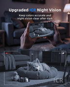 Indoor Camera 5G WiFi Pan Tilt 2.5K 4MP Support up to 256GB SD Card (Not Included) Plug-in Pet Camera with Speaker for Dog/Cat Baby Monitor with Phone App, Motion Tracking, Compatible with Alexa