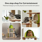 PETLIBRO Infinity Cat Tree Tower for Indoor Cats, Modular Design with Cat Bed, Toy, Felt Pads, Sisal Scratching Posts, 2-Second Setup, Sturdy Multi-Level Activity Center Cat Condo for Any Room