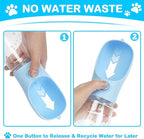 Collapsible Dog Water Bottle – Portable Leak-Proof Pet Dispenser for Travel & Hiking | BPA-Free, One-Hand Use | Puppy Essentials (Blue)