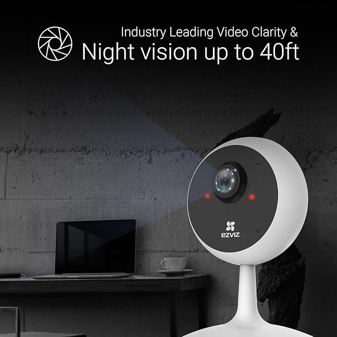 EZVIZ Indoor Security Camera 1080P WiFi Baby Monitor, Smart Motion Detection, Two-Way audio, 40ft Night Vision, Works with Alexa & Google Assistant(C1C)