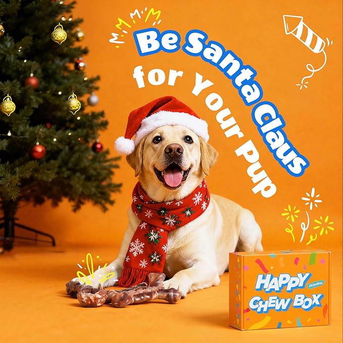 Dog Toys for Aggressive Chewers: Gift Box with 3 Pack Dog Chew Toys, Indestructible Dog Toy for Large Dogs Birthday, Chew Toys for Dogs, Bacon Flavor, Tough Dog Toys to Keep Them Busy