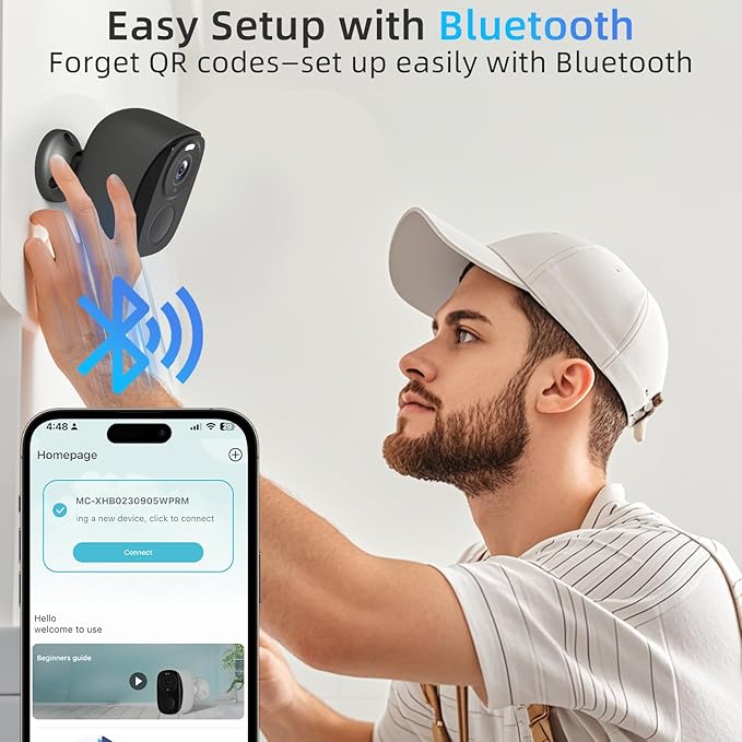 4PC 5G/2.4G Security Cameras Wireless Outdoor,2K Battery Powered Camera for Home Security,WiFi Home Indoor Camera with AI Motion Detection,Siren, Color Night Vision,2-Way Talk, IP65, SD/Cloud,Alexa