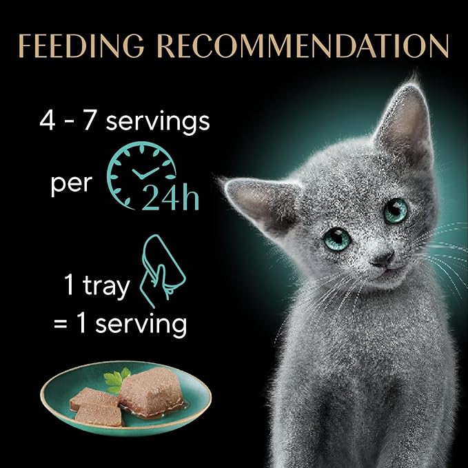 Sheba Perfect Portions Kitten Wet Cat Food Pate Turkey Entree, 2.6 oz. Twin-Pack Trays (24 Count, 48 Servings)