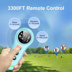 2-in-1 Shock Collar for Dogs & Dog Training Collar with Remote Control 3300FT, Dog Bark Collar with IP67 Waterproof 5 Level Sensitivity, Rechargeable E Collar for Small Medium Large Dogs - Blue