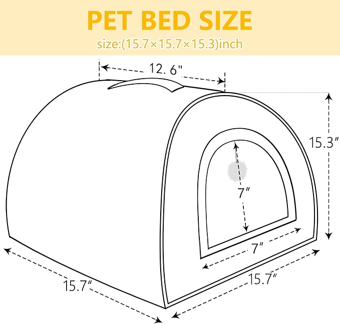 Cat Bed for Indoor Cats,Foldable cat cave,Anti-Slip & Water-Resistant Bottom,cat Houses for Indoor Cats or Small Dogs,Kitten Tent,Rabbit Bed,cat beds & Furniture