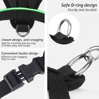 shudyear Summer cat Chest Harness and Leash, Anti-Escape Adjustable Soft mesh cat Leash and Chest Harness Set for All Types of Cats cat Vests (Size L,Black)
