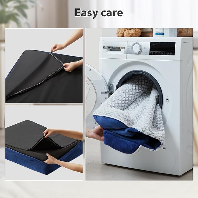 Orthopedic Dog Bed for Medium Dogs, Egg Crate Foam Bed for Medium Dogs, Equipped with Removable Waterproof Pillow Cover and Anti-Slip Bottom, Pet Bed