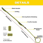 Fida 2-in-1 Slip Leads for Dogs with Double Handles, Tangle Free Leash for Large Dogs That Pull, Heavy Duty No Pull Training Leash Reflective Soft Padded for Large & Medium Breed(6ft,Green)