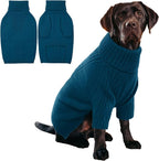 IECOii XL Dog Sweater,Winter Doggy Clothes for Large Dogs Girl Boy,Warm Pullover Soft Dog Sweater Turtleneck,Lightweight & Good Stretch for Active Dogs Like Beagle,Border Collie (Peacock Blue,XLarge)