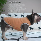 KYEESE 2Pack Dog Shirt Soft T-Shirt Sleeveless Shirts Vest Lightweight Fleece Coats Sweatshirt Stretchy Clothes Sweater for Medium Dogs, Brown+Khaki, XXL