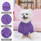 BINGPET Dog Hoodies - Fleece Lined Fall Dog Puppy Sweatshirt Soft Warm Sweater Winter Hooded Clothes for Small Medium Large Dogs & Cats