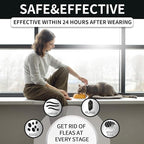 VICSOM 4 Pack Flea and Tick Collar for Cats, 32 Months Treatment Prevention, Waterproof Adjustable Kitten Collar, Black Grey